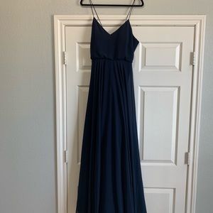 Jenny Yoo Size 4 Navy Blue Dress
